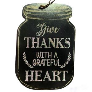 Mason Jar Wall Hanging Sign Inspirational Religious Country Phrase  Black White